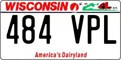 WI license plate 484VPL