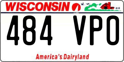 WI license plate 484VPO