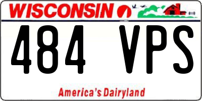 WI license plate 484VPS