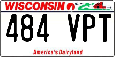 WI license plate 484VPT