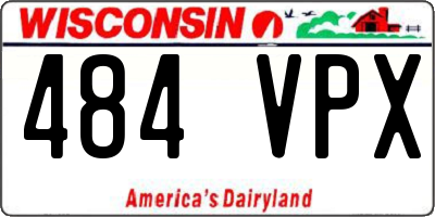 WI license plate 484VPX