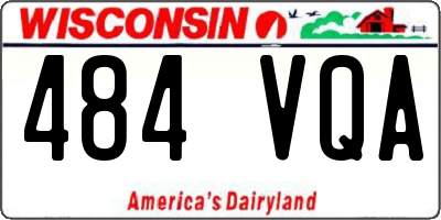 WI license plate 484VQA