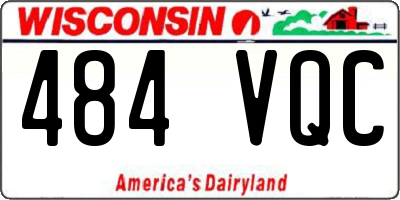 WI license plate 484VQC