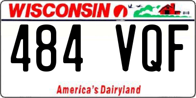 WI license plate 484VQF