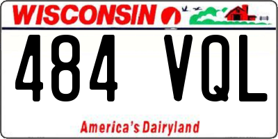 WI license plate 484VQL