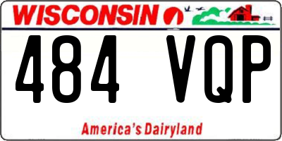 WI license plate 484VQP