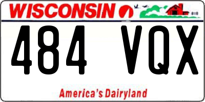WI license plate 484VQX