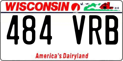 WI license plate 484VRB