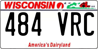 WI license plate 484VRC