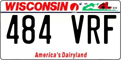 WI license plate 484VRF