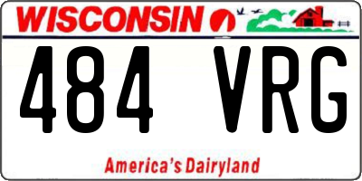 WI license plate 484VRG