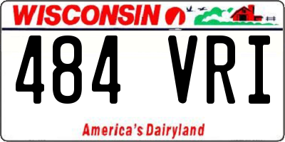 WI license plate 484VRI