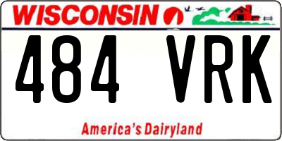 WI license plate 484VRK