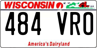 WI license plate 484VRO