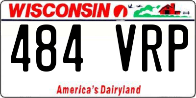 WI license plate 484VRP