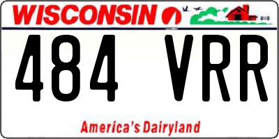 WI license plate 484VRR