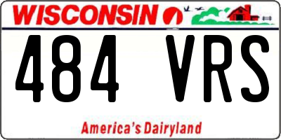 WI license plate 484VRS