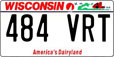 WI license plate 484VRT