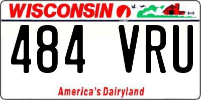 WI license plate 484VRU
