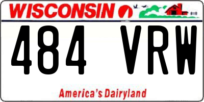 WI license plate 484VRW
