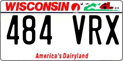 WI license plate 484VRX