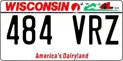 WI license plate 484VRZ