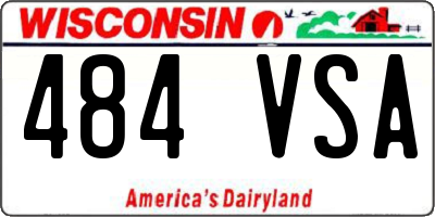 WI license plate 484VSA