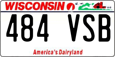 WI license plate 484VSB