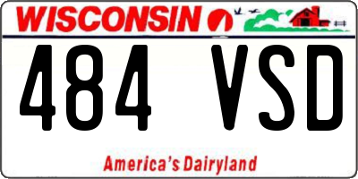 WI license plate 484VSD