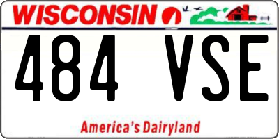 WI license plate 484VSE