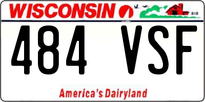 WI license plate 484VSF