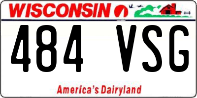 WI license plate 484VSG