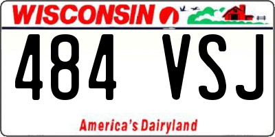 WI license plate 484VSJ