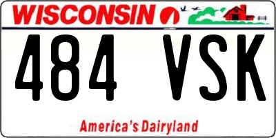 WI license plate 484VSK