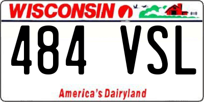 WI license plate 484VSL