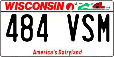WI license plate 484VSM
