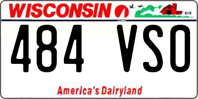 WI license plate 484VSO