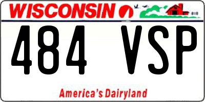 WI license plate 484VSP