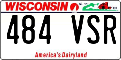 WI license plate 484VSR