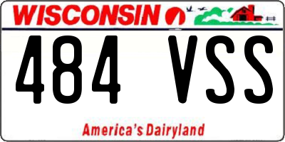 WI license plate 484VSS