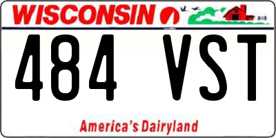 WI license plate 484VST