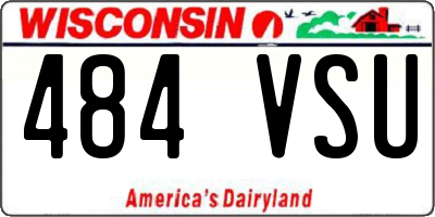 WI license plate 484VSU