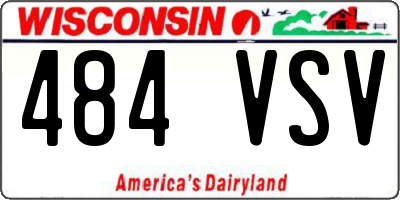 WI license plate 484VSV