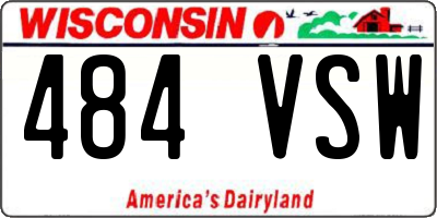 WI license plate 484VSW