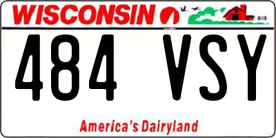 WI license plate 484VSY