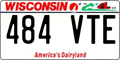WI license plate 484VTE