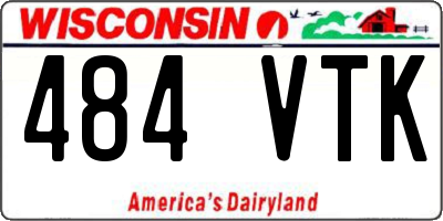 WI license plate 484VTK