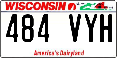 WI license plate 484VYH