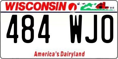 WI license plate 484WJO