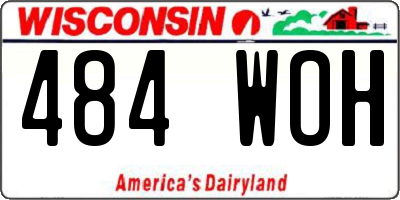 WI license plate 484WOH
